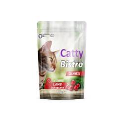 Catty Bistro Sakinleşme Etkili Kuzulu ve Kızılcıklı Kedi Ödül Maması 60 Gr - Catty