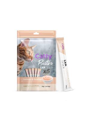 Catty Bistro Somonlu ve Deniz Taraklı Yetişkin Kedi Krema Ödülü 5 x 14 Gr - 2