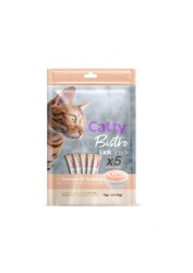 Catty Bistro Somonlu ve Deniz Taraklı Yetişkin Kedi Krema Ödülü 5 x 14 Gr - Catty