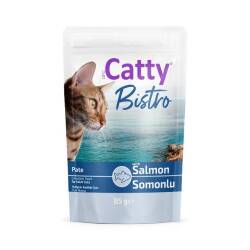 Catty Bistro Somonlu Yetişkin Kedi Konservesi 85 Gr - Catty