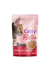 Catty Bistro Tavuklu ve Kızılcıklı Kedi Çorbası 40 Gr - Catty