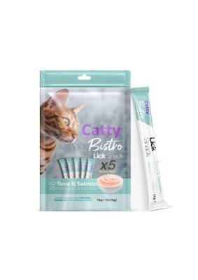 Catty Bistro Ton Balıklı ve Somonlu Yetişkin Kedi Krema Ödülü 5 x 14 Gr - 2