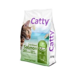 Catty Somonlu Kısırlaştırılmış Yetişkin Kedi Maması 1,5 Kg - Catty