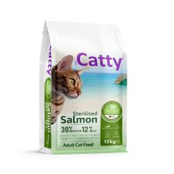 Catty Somonlu Kısırlaştırılmış Yetişkin Kedi Maması 15 Kg - Catty