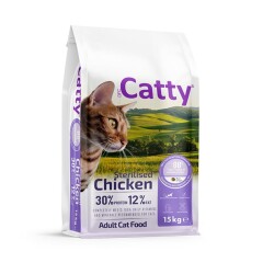 Catty Tavuklu Kısırlaştırılmış Yetişkin Kedi Maması 15 Kg - Catty