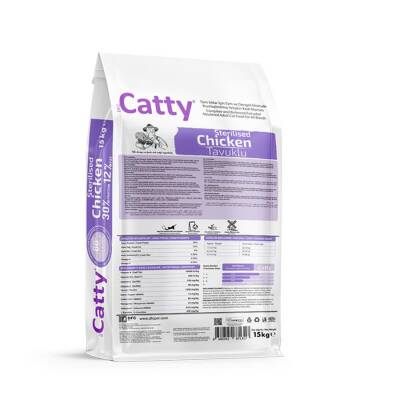 Catty Tavuklu Kısırlaştırılmış Yetişkin Kedi Maması 15 Kg - 2