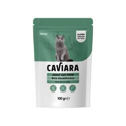 Caviara Pouch Jöle İçinde Et Parçacıklı Ördek ve Hindi Etli Yetişkin Kedi Konservesi 100 Gr - Caviara