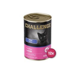 Challenge Pate Kuzu Etli Yavru Kedi Konservesi 400 gr X 12 Adet - Challenge