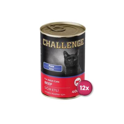 Challenge Pate Sığır Etli Yetişkin Kedi Konservesi 400 Gr X 12 Adet - 1