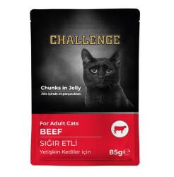 Challenge Pouch Sığır Etli Yetişkin Kedi Konservesi 85 gr - Challenge