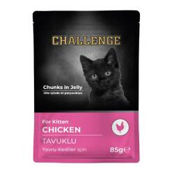 Challenge Pouch Tavuklu Yavru Kedi Konservesi 85 gr - Challenge