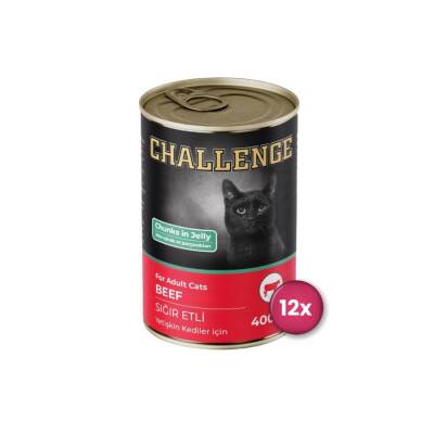 Challenge Sığır Etli Yetişkin Kedi Konservesi 400 Gr X 12 Adet - 1