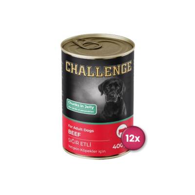 Challenge Sığır Etli Yetişkin Köpek Konservesi 400 Gr X 12 Adet - 1