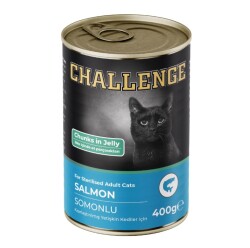 Challenge Somonlu Kısırlaştırılmış Yetişkin Kedi Konservesi 400 Gr - Challenge