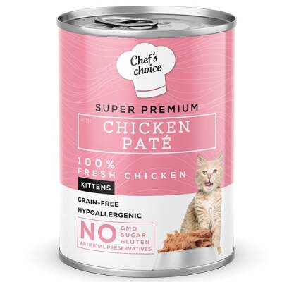 Chef's Choice Kitten Tavuklu Ezme Yavru Kedi Konservesi 400 gr - 1