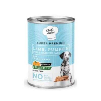 Chef's Choice Kuzulu ve Bal Kabaklı Tahılsız Ezme Yavru Köpek Konservesi 400 gr - 1