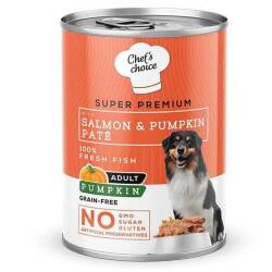 Chef's Choice Tahılsız Somonlu Balkabaklı Ezme Köpek Konservesi 400 gr