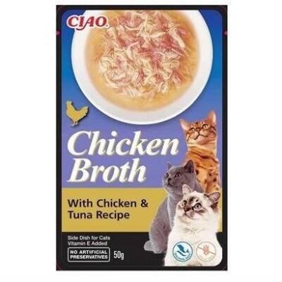 Ciao Chicken Churu Broth Ton Balıklı ve Tavuk Sulu Kedi Ödül Maması 50 gr - 1