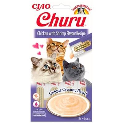 Ciao Churu Cream Tavuklu ve Karidesli Kedi Ödül Kreması 4 X 14 Gr - 1