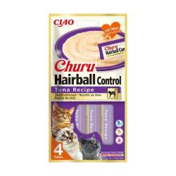 Ciao Churu Hairball -Tüy Yumağı Kontrollü- Ton Balıklı Kedi Ödül Maması 4 X 14 Gr - Ciao