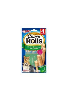 Ciao Churu Rols Sticks Tavuk Sargılı ve Ton Balıklı Kedi Ödül Maması 4 X 10 gr - 1