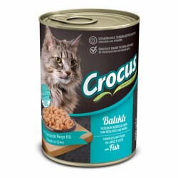 Crocus Yetişkin Kedi Balıklı Yaş Mama 400 gr - Crocus