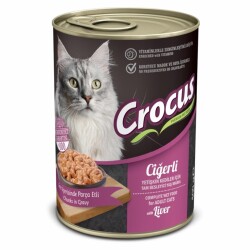 Crocus Yetişkin Kedi Ciğerli Yaş Mama 400 gr - Crocus