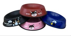 Demirhan Desenli Çelik Köpek Mama Kabı 25 Cm - Demirhan