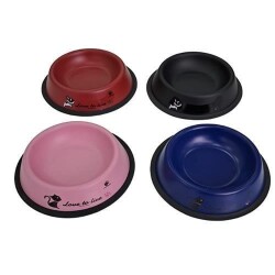 Demirhan Desenli Kediler İçin Çelik Mama Kabı 14 cm - Demirhan