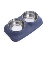 Demirhan Kediler İçin İkili Çelik Mama Kabı 26 cm - Demirhan