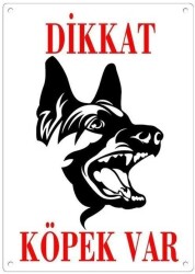Dikkat Köpek Var Levhası Alman Kurdu - Dali's