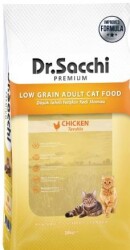 Dr. Sacchi Premium Düşük Tahıllı Tavuklu Yetişkin Kedi Maması 10 Kg - Dr. Sacchi