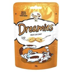 Dreamies İçi Dolgulu Tavuklu Kıtır Kedi Ödülü 60 gr - Dreamies