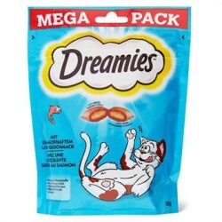 Dreamies Mega İçi Dolgulu Somonlu Kıtır Kedi Ödülü 180 gr - Dreamies