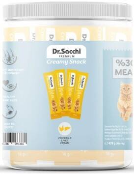Dr.Sacchi Creamy Sıvı Tavuklu Ciğerli Kedi Ödülü 30 Adet - 1