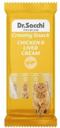 Dr.Sacchi Creamy Sıvı Tavuklu Ciğerli Kedi Ödülü 4 Lü - Dr. Sacchi