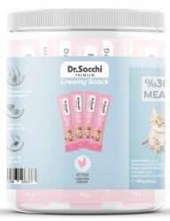 Dr.Sacchi Creamy Sıvı Tavuklu Yavru Kedi Ödülü 30 Adet - Dr. Sacchi