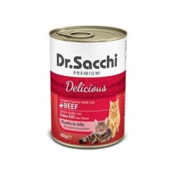 Dr.Sacchi Sığır Etli Kedi Konservesi 400 gr - Dr. Sacchi