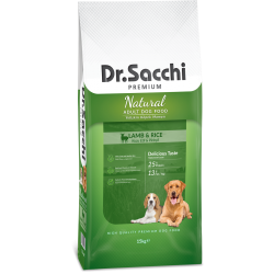 Dr.Sacchi Premium Natural Lamb & Rice Yetişkin Köpek Maması 15 kg - Dr. Sacchi