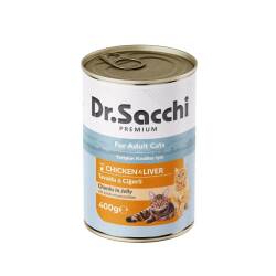 Dr.Sacchi Tavuklu Ciğerli Kedi Konservesi 400 gr - Dr. Sacchi
