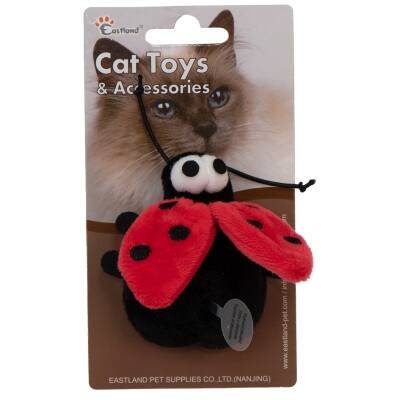 Eastland Catnipli Peluş Dijital Sesli Uğur Böceği Kedi Oyuncağı - 1