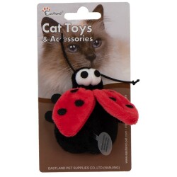 Eastland Catnipli Peluş Dijital Sesli Uğur Böceği Kedi Oyuncağı - Eastland