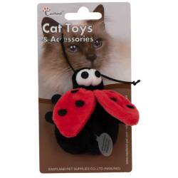 Eastland Catnipli Peluş Dijital Sesli Uğur Böceği Kedi Oyuncağı - Eastland
