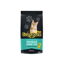 Econature Plus Tavuklu Kısırlaştırılmış Yetişkin Kedi Maması 13,5 Kg + 1,5 Kg Bonus Paket - Econature