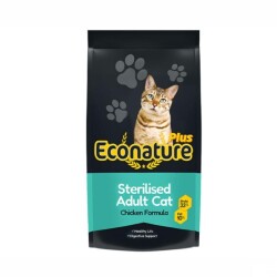 Econature Plus Tavuklu Kısırlaştırılmış Yetişkin Kedi Maması 13,5 Kg + 1,5 Kg Bonus Paket - Econature