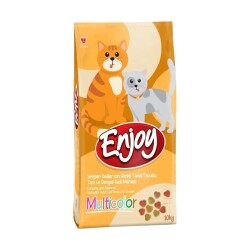 Enjoy Multicolor Renkli Tavuklu Yetişkin Kedi Maması 10 kg - Enjoy