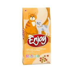 Enjoy Multicolor Renkli Tavuklu Yetişkin Kedi Maması 15 kg - Enjoy