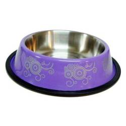 Euro Dog Desenli Kedi ve Köpek Çelik Mama Kabı 16 Oz 15 cm - EuroDog
