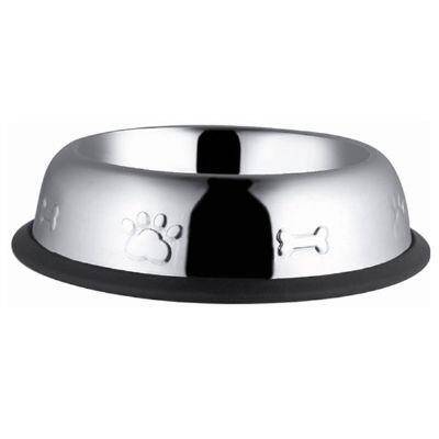 Euro Dog Desenli Oval Kedi ve Köpek Çelik Mama Kabı 8 Oz 12 cm - 1