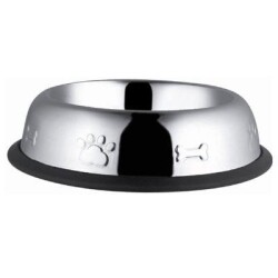 Euro Dog Desenli Oval Kedi ve Köpek Çelik Mama Kabı 8 Oz 12 cm - EuroDog